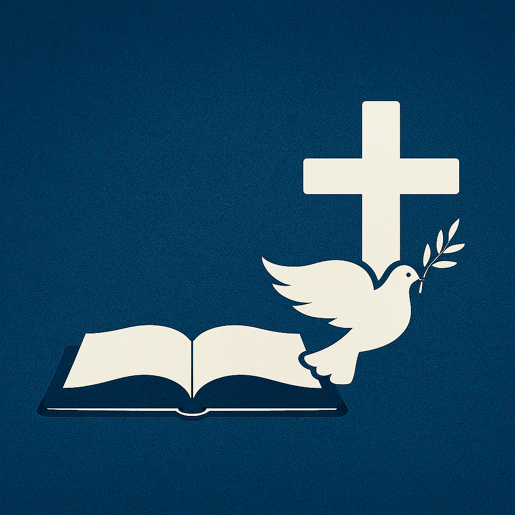 The Heart, The Cross, and the Dove of Peace.